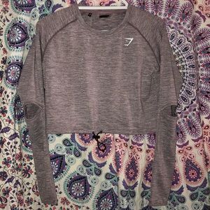 Gymshark NWT drawcord crop top purple FINAL PRICE